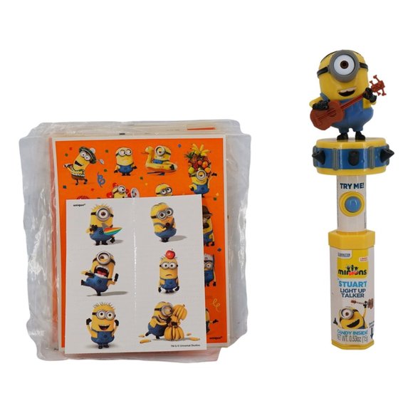 Minions Stuart Light Up Talker and Tattoo Stickers - Picture 2 of 5